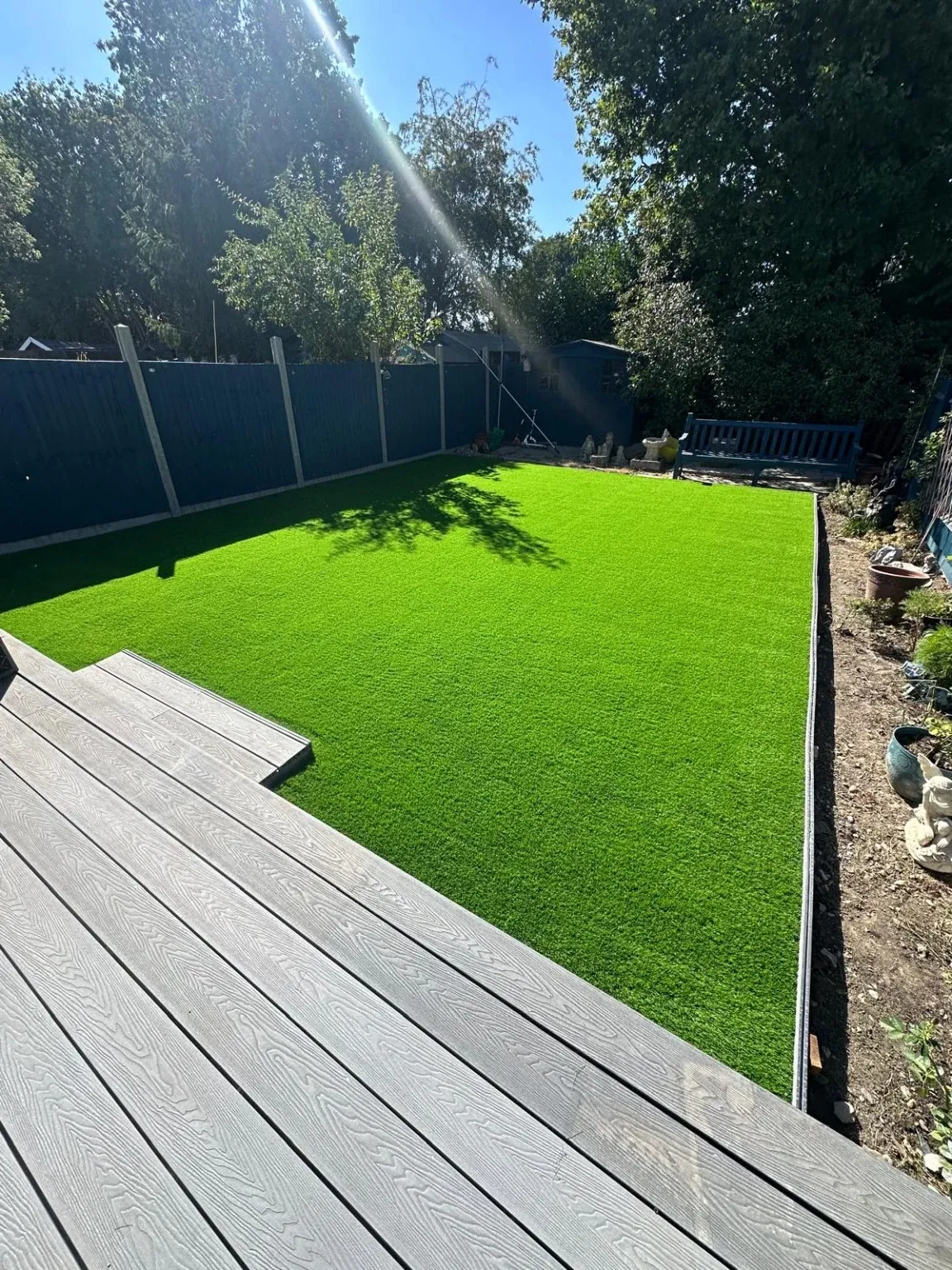 Artificial grass installation built from the ground up. — Saygrass project